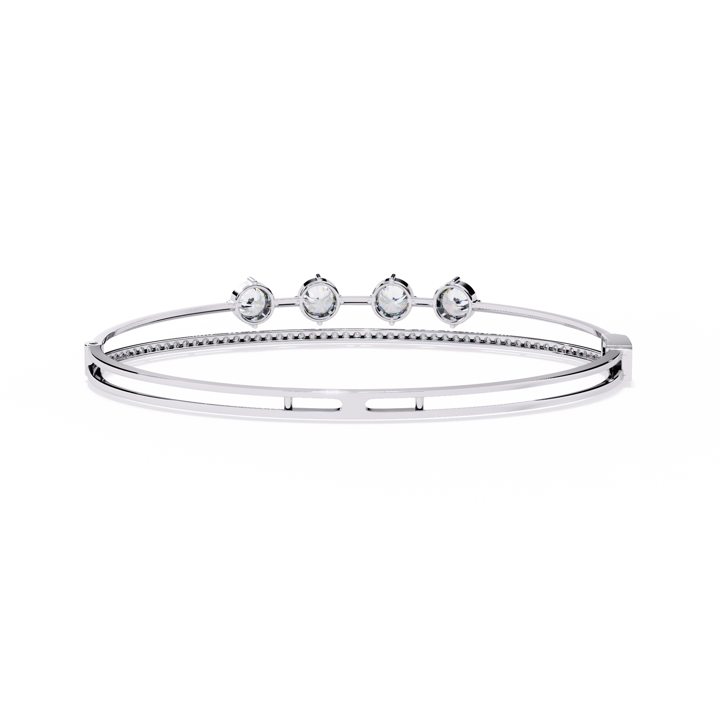 Eternal Quartet Diamond Bangle White Gold