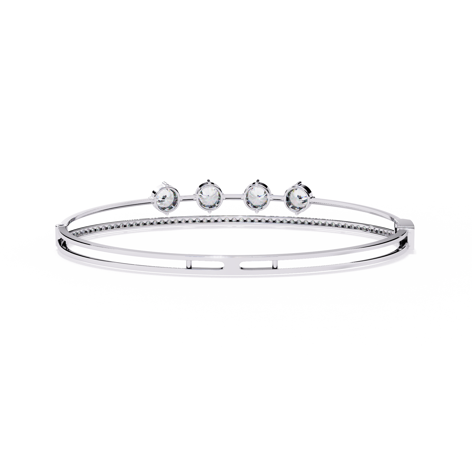 Eternal Quartet Diamond Bangle White Gold