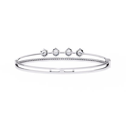 Eternal Quartet Diamond Bangle White Gold
