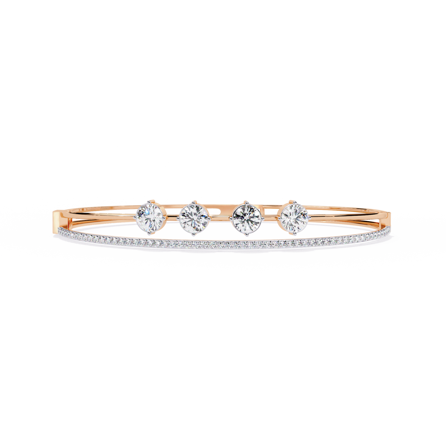 Eternal Quartet Diamond Bangle Rose Gold