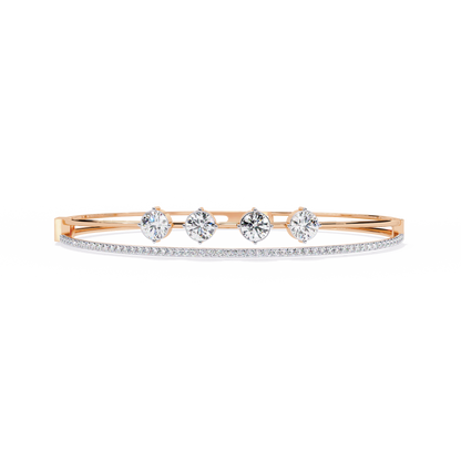 Eternal Quartet Diamond Bangle Rose Gold