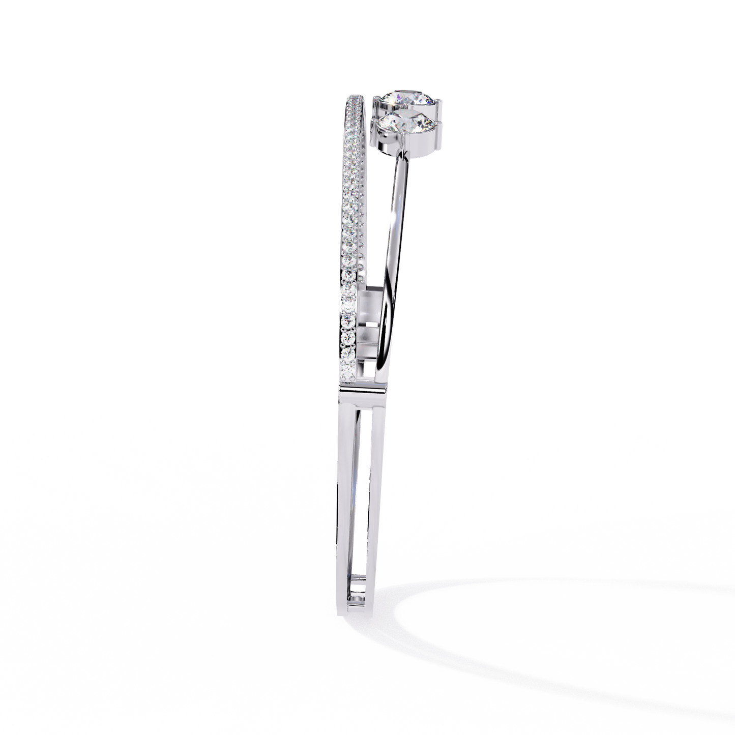 Eternal Quartet Diamond Bangle White Gold