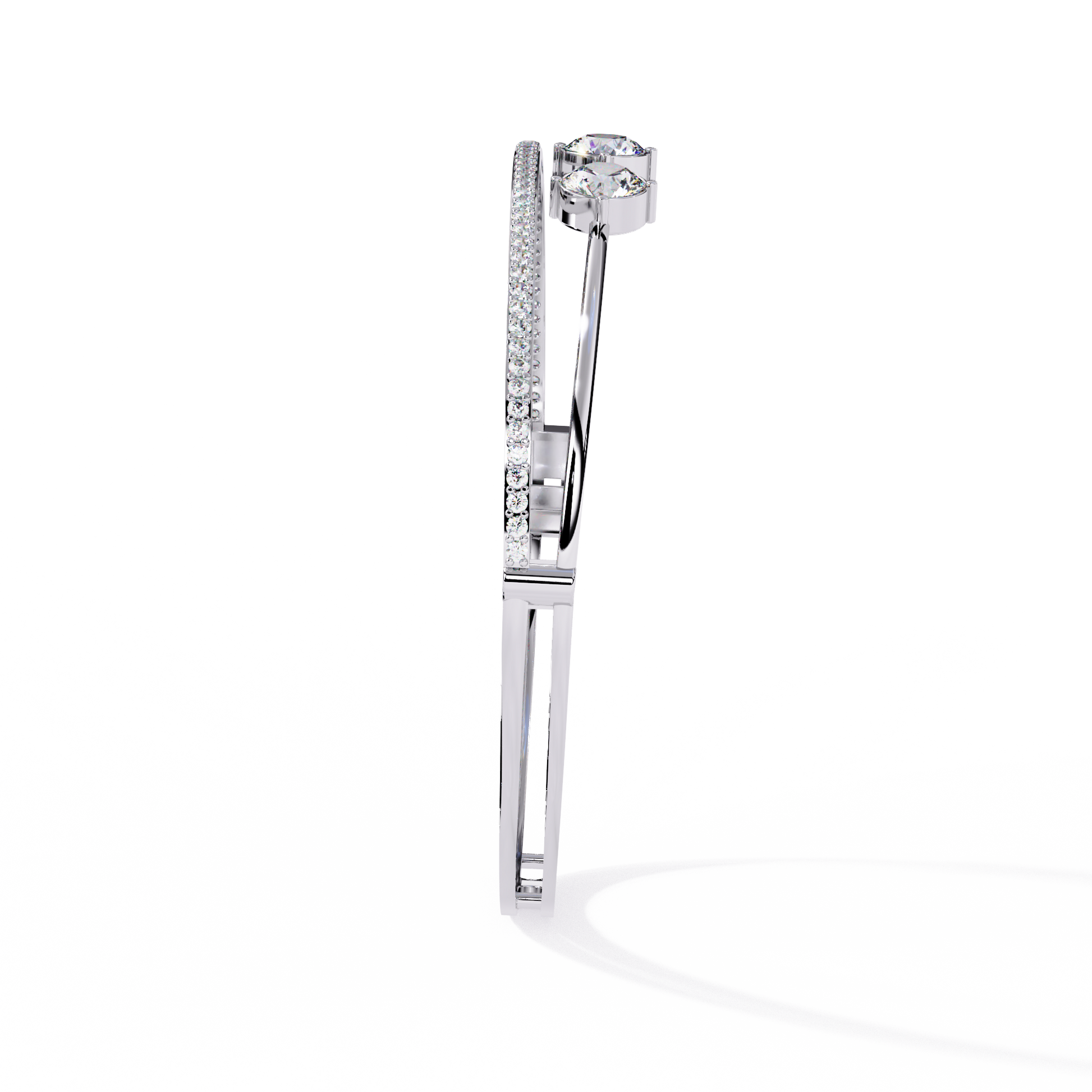 Eternal Quartet Diamond Bangle White Gold