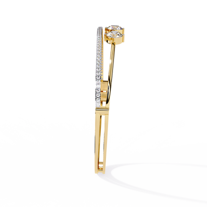 Eternal Quartet Diamond Bangle Yellow Gold