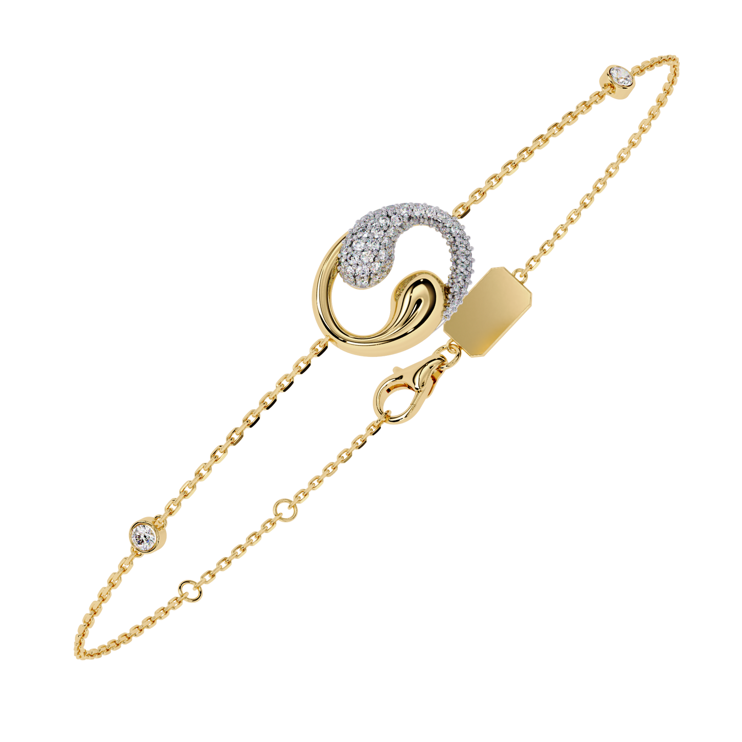 Eternal Flow Diamond Bracelet Yellow Gold