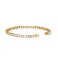 Emerald & Round Diamond Tennis Bracelet