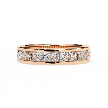 Eternal Channel Diamond Band Rose Gold