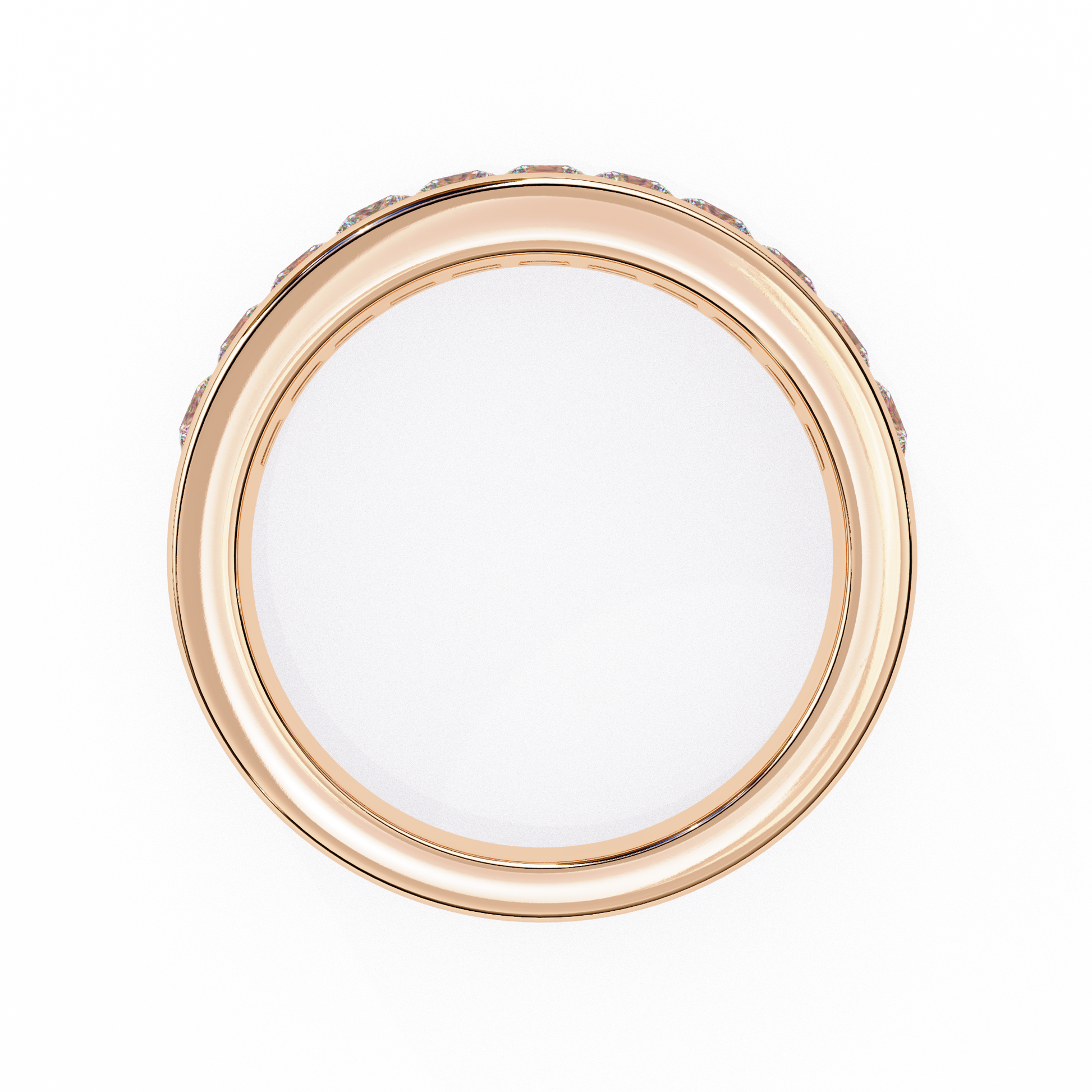 Eternal Channel Diamond Band Rose Gold