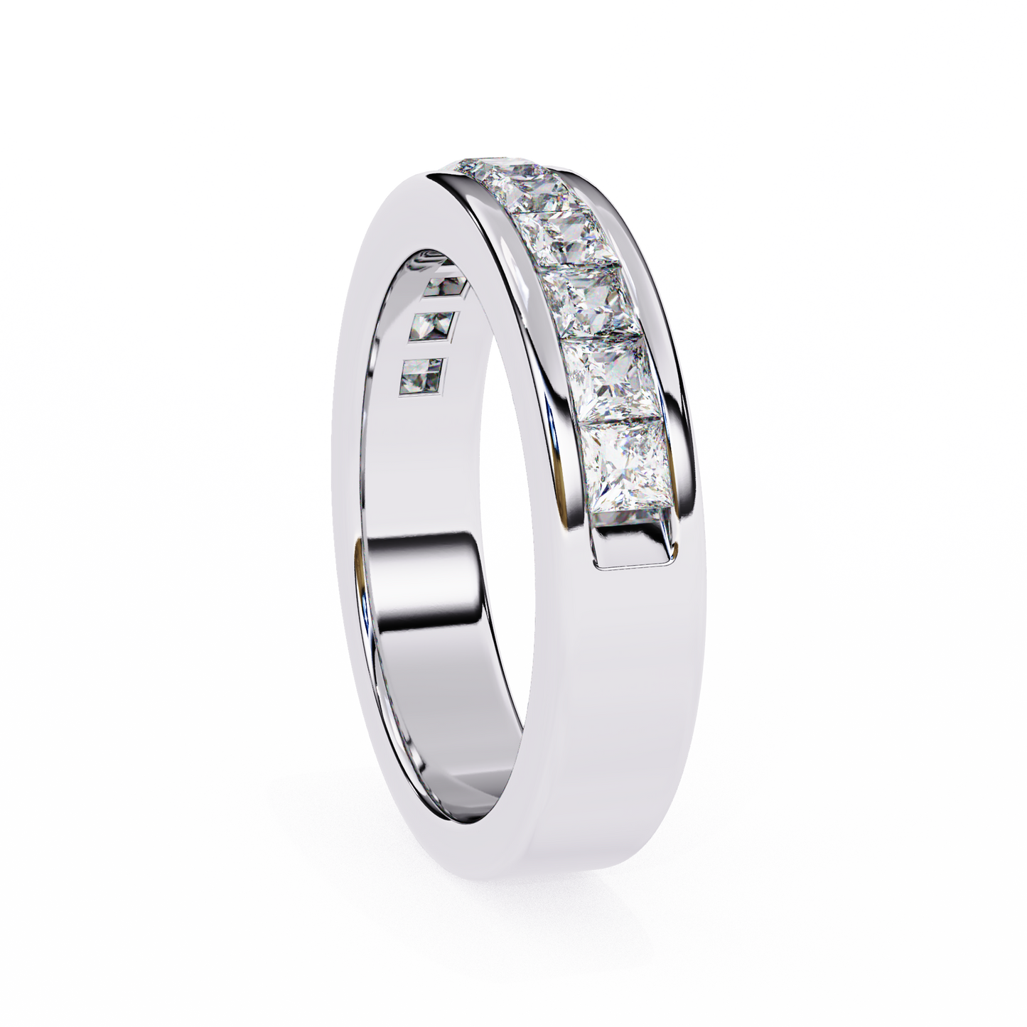 Eternal Channel Diamond Band White Gold