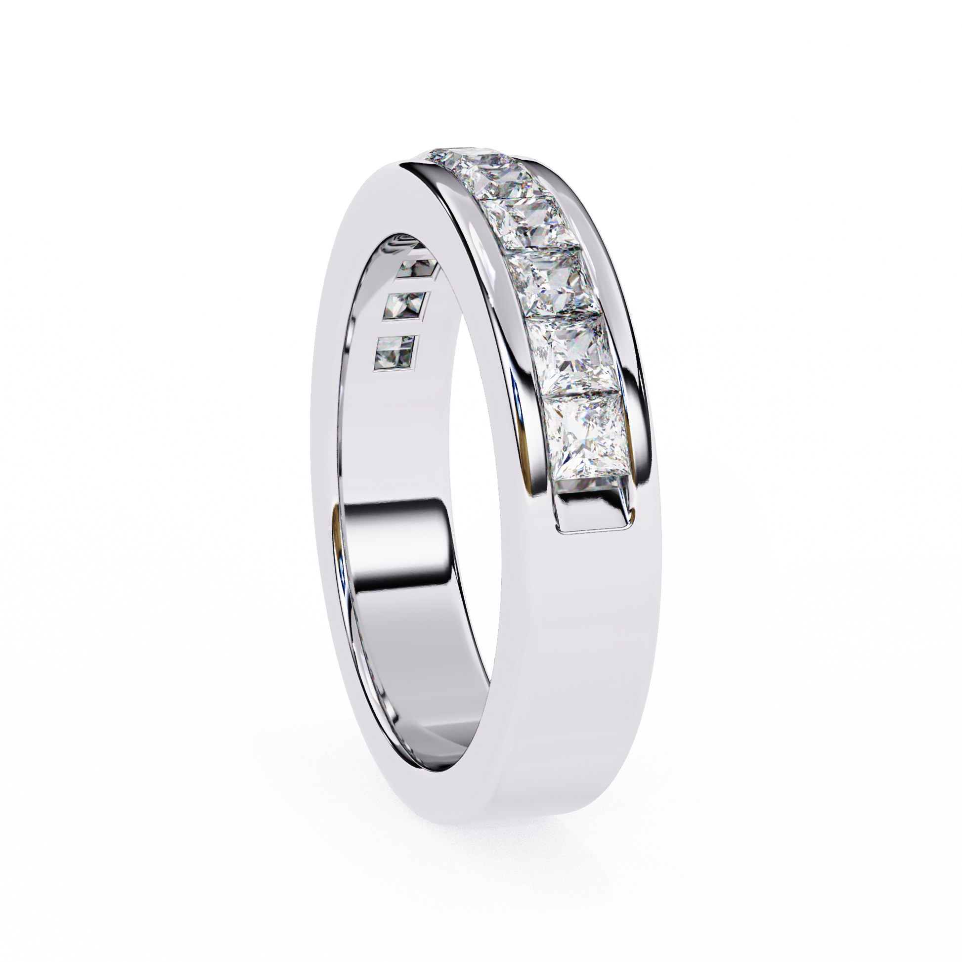 Eternal Channel Diamond Band White Gold