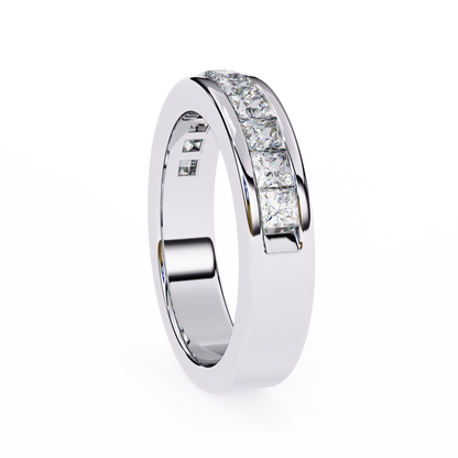 Eternal Channel Diamond Band White Gold