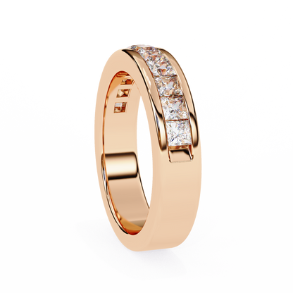Eternal Channel Diamond Band Rose Gold