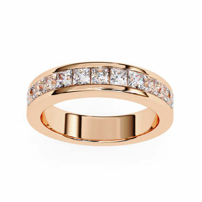 Eternal Channel Diamond Band Rose Gold