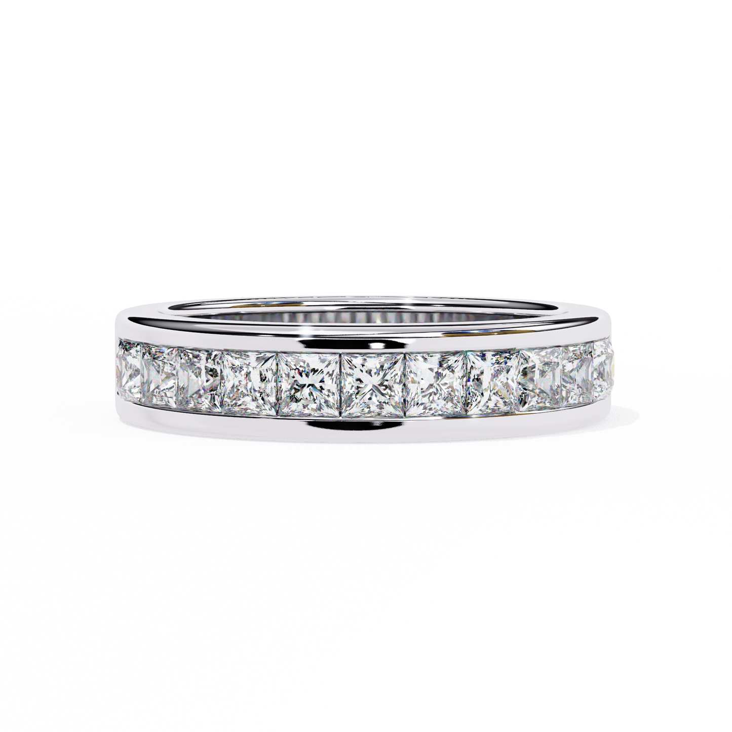 Eternal Channel Diamond Band White Gold