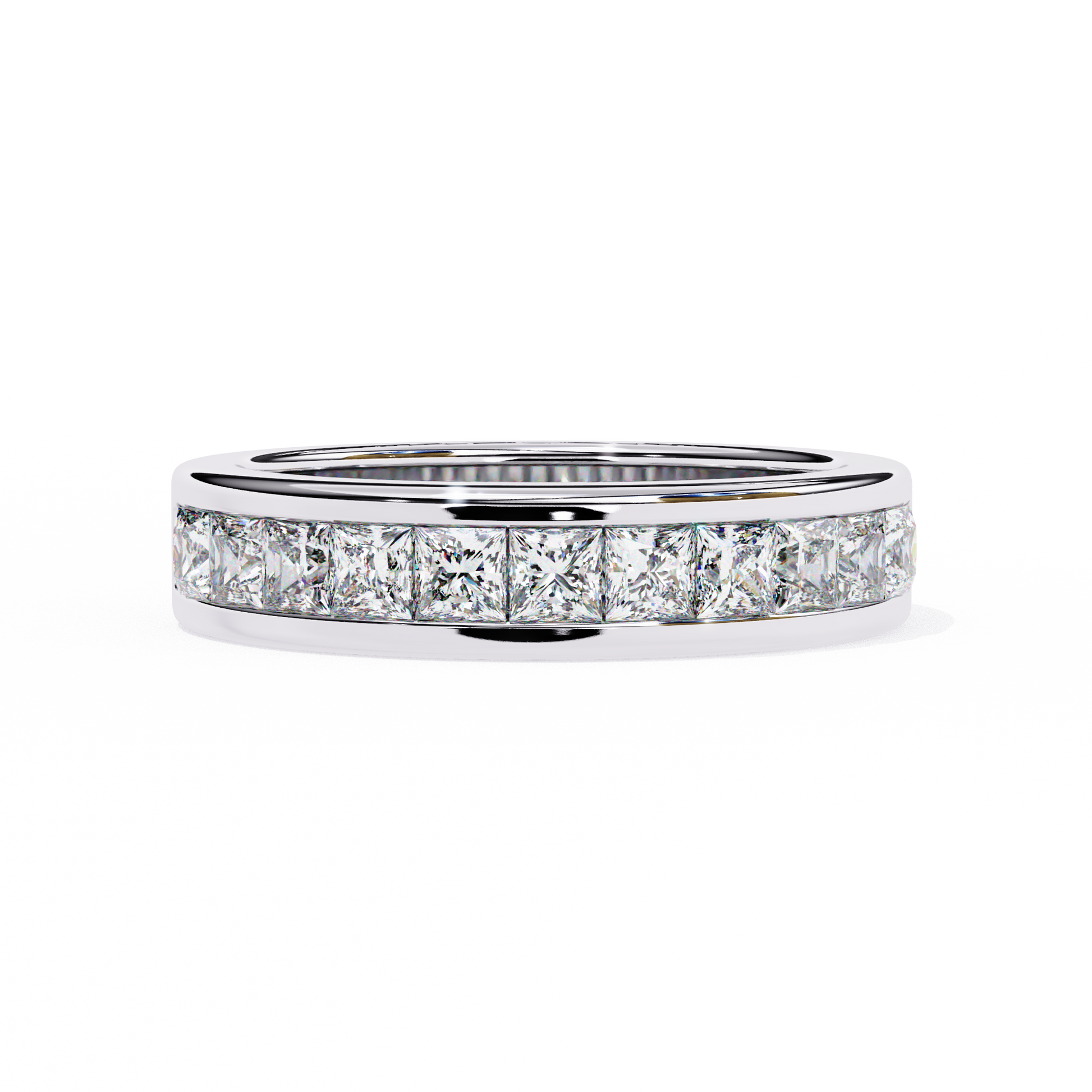 Eternal Channel Diamond Band White Gold
