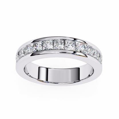 Eternal Channel Diamond Band White Gold