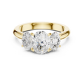 Elegant Three-Stone Oval Cut Diamond Ring