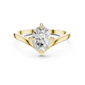 Marquise-Cut Solitaire V-Band Engagement Ring