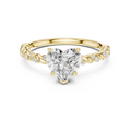 Heart-Cut Diamond Twisted Rope Engagement Ring