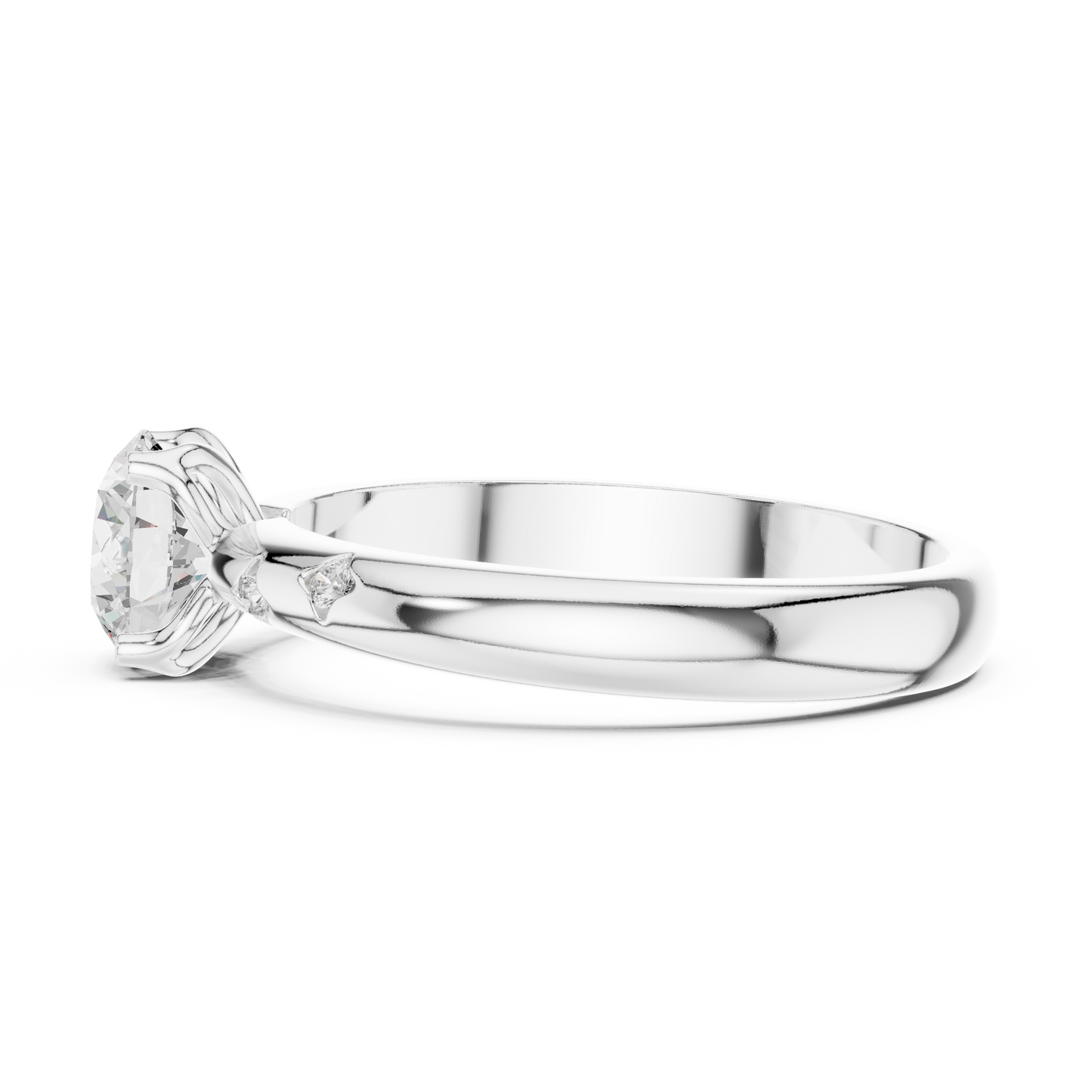 Celestial Star-Set Diamond Solitaire Ring