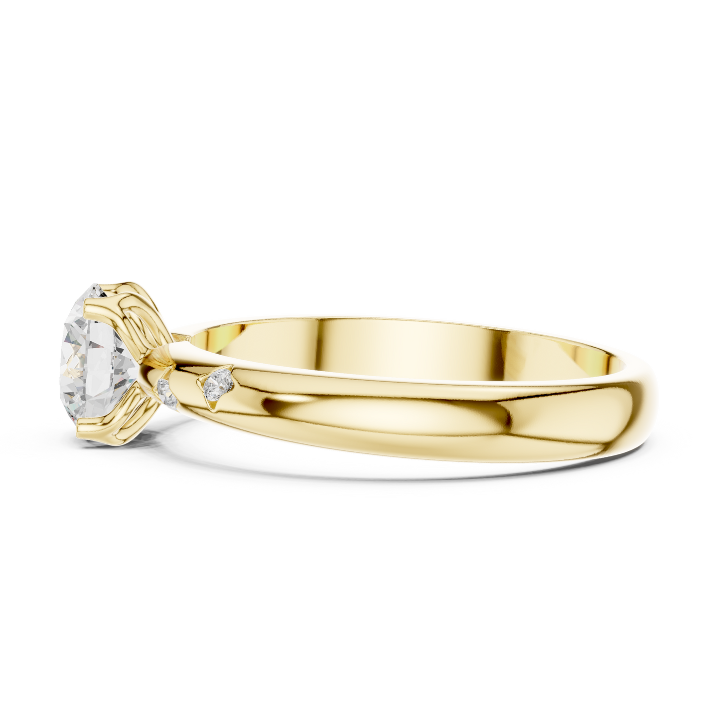 Celestial Star-Set Diamond Solitaire Ring