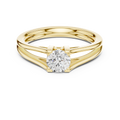 Round Cut Diamond Solitaire Split-Shank Ring