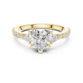 Heart-Cut Diamond Three-Stone Engagement Ring