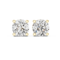 Classic Round Brilliant Cut Diamond Solitaire Stud Earrings
