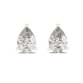 Elegant Pear-Cut Diamond Solitaire Stud Earrings