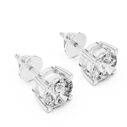 Timeless Brilliance Round Cut Solitaire Stud Earrings
