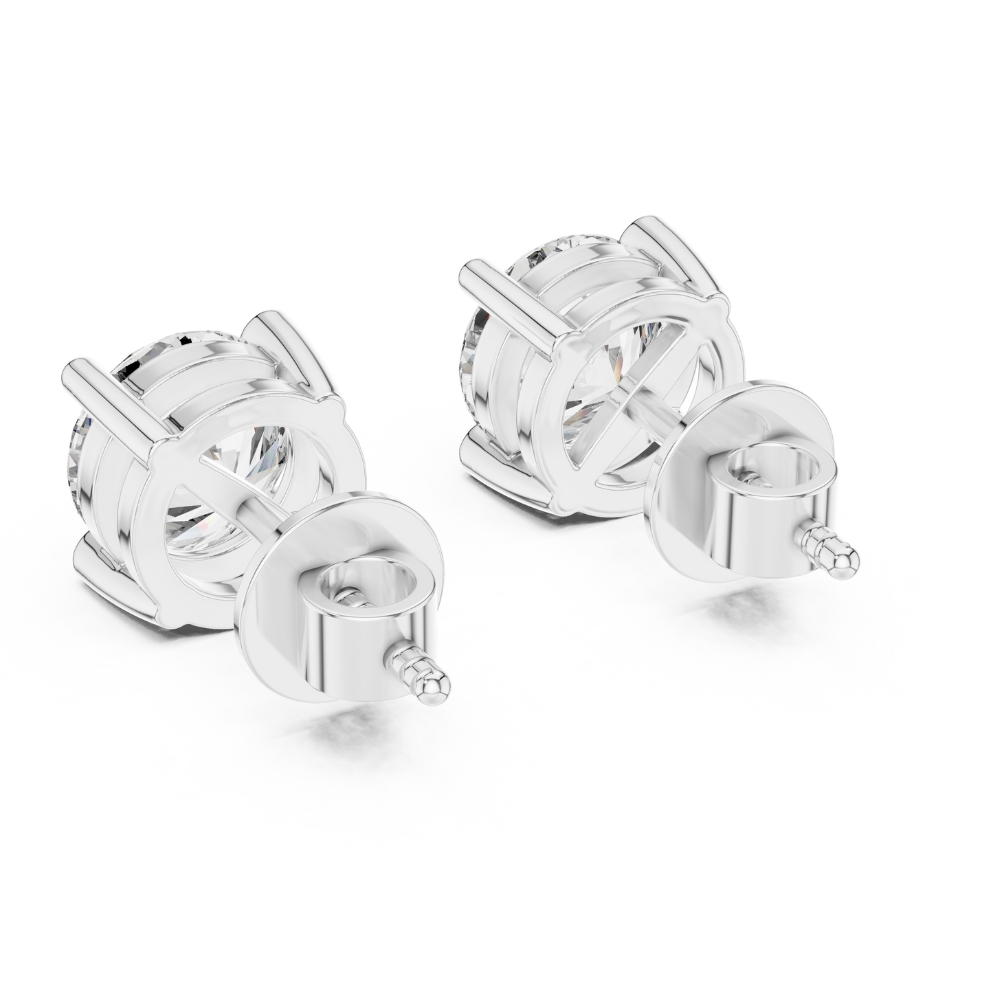 Timeless Brilliance Round Cut Solitaire Stud Earrings
