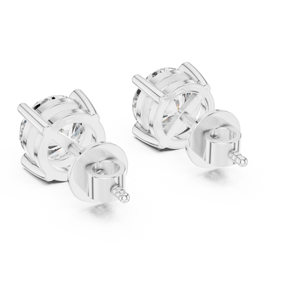 Timeless Brilliance Round Cut Solitaire Stud Earrings