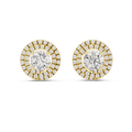 Pear-Shaped Teardrop Diamond Halo Studs