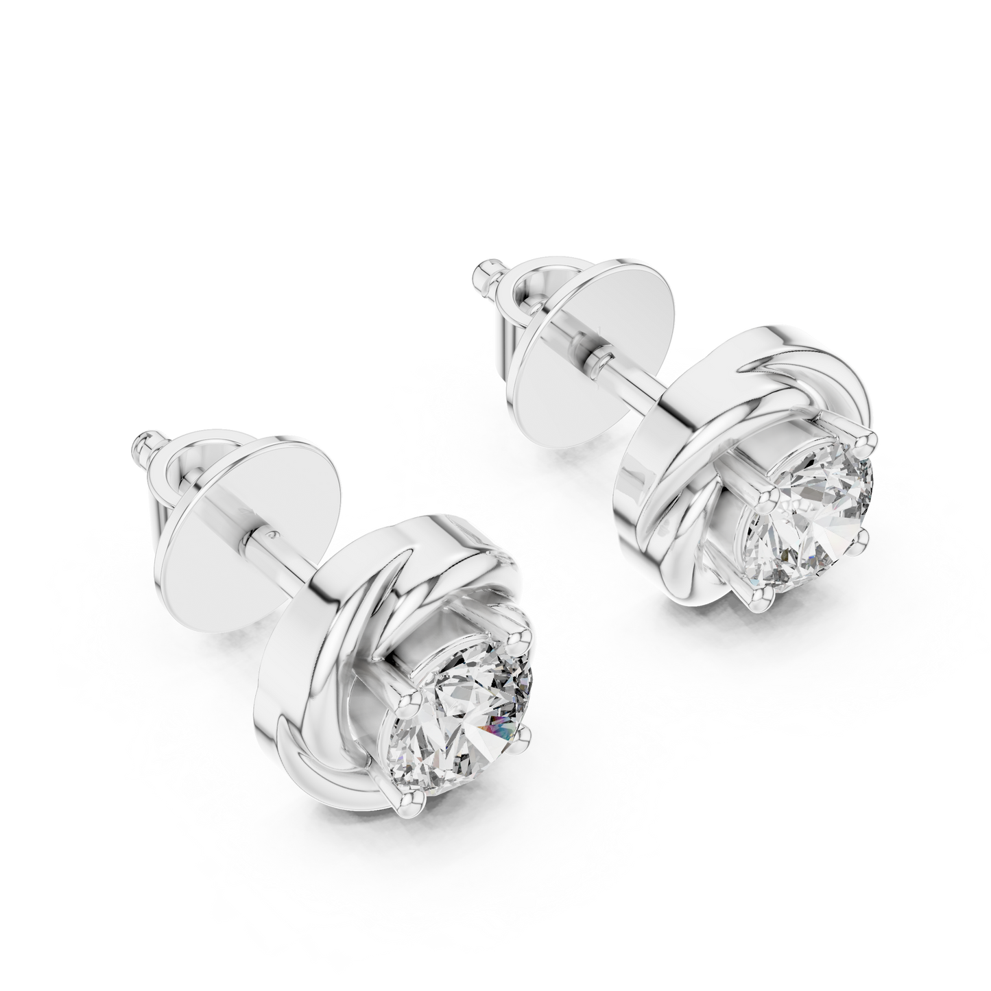 Marquise Diamond Regal Halo Stud Earrings