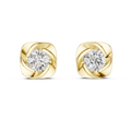 Oval Brilliant Diamond Halo Statement Studs
