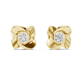 Emerald-Cut Diamond Art Deco Halo Studs