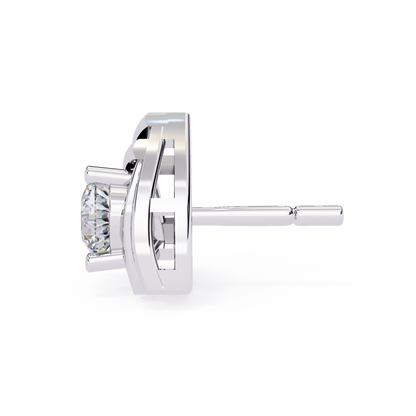 Triad Spark Diamond Earrings White Gold