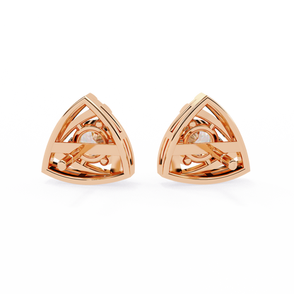 Triad Spark Diamond Earrings Rose Gold
