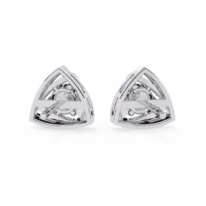 Triad Spark Diamond Earrings White Gold