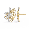 Fluttering Diamond Butterfly Earrings
