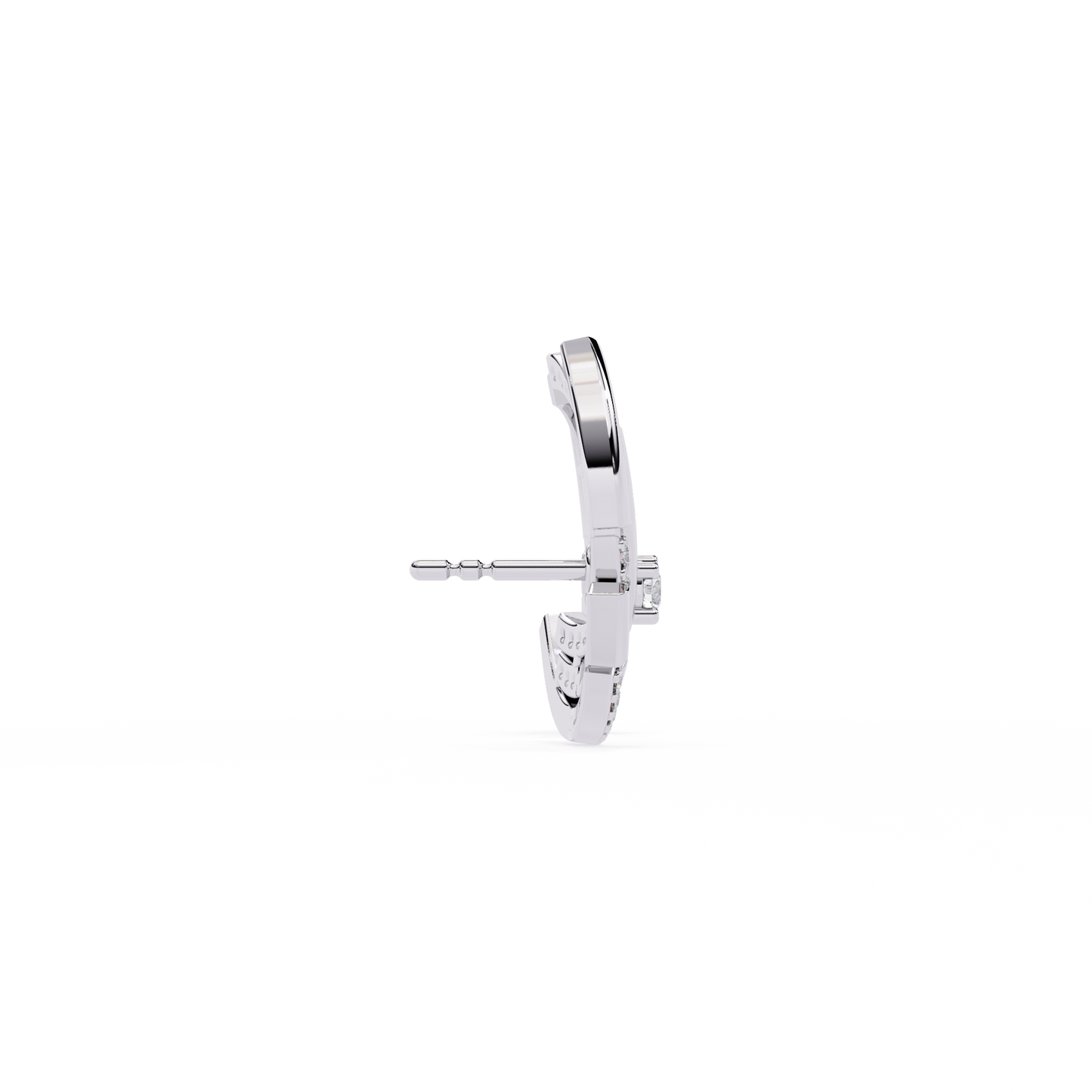 Celestial Arc Diamond Earrings White Gold