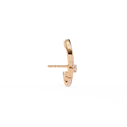 Celestial Arc Diamond Earrings Rose Gold