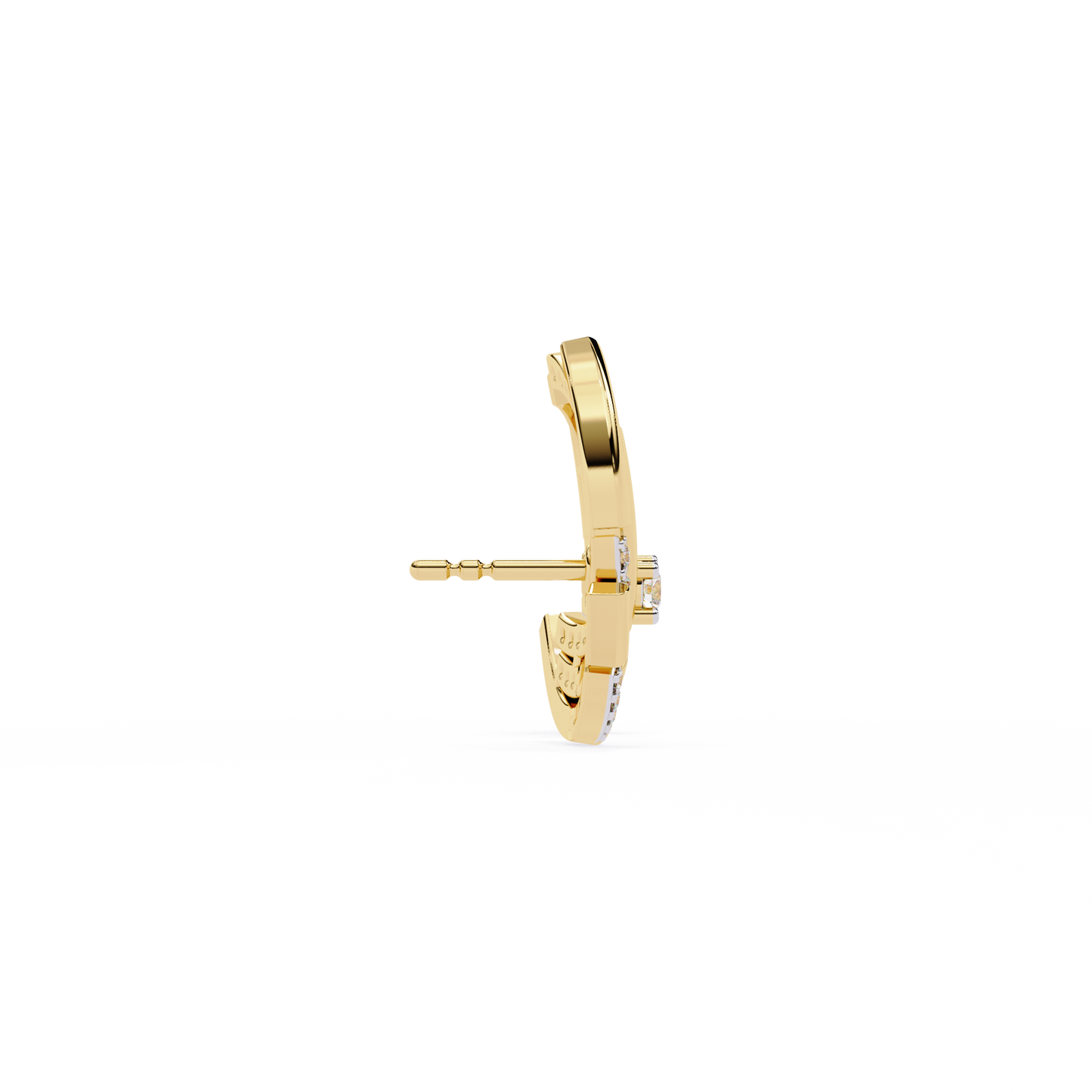 Celestial Arc Diamond Earrings Yellow Gold