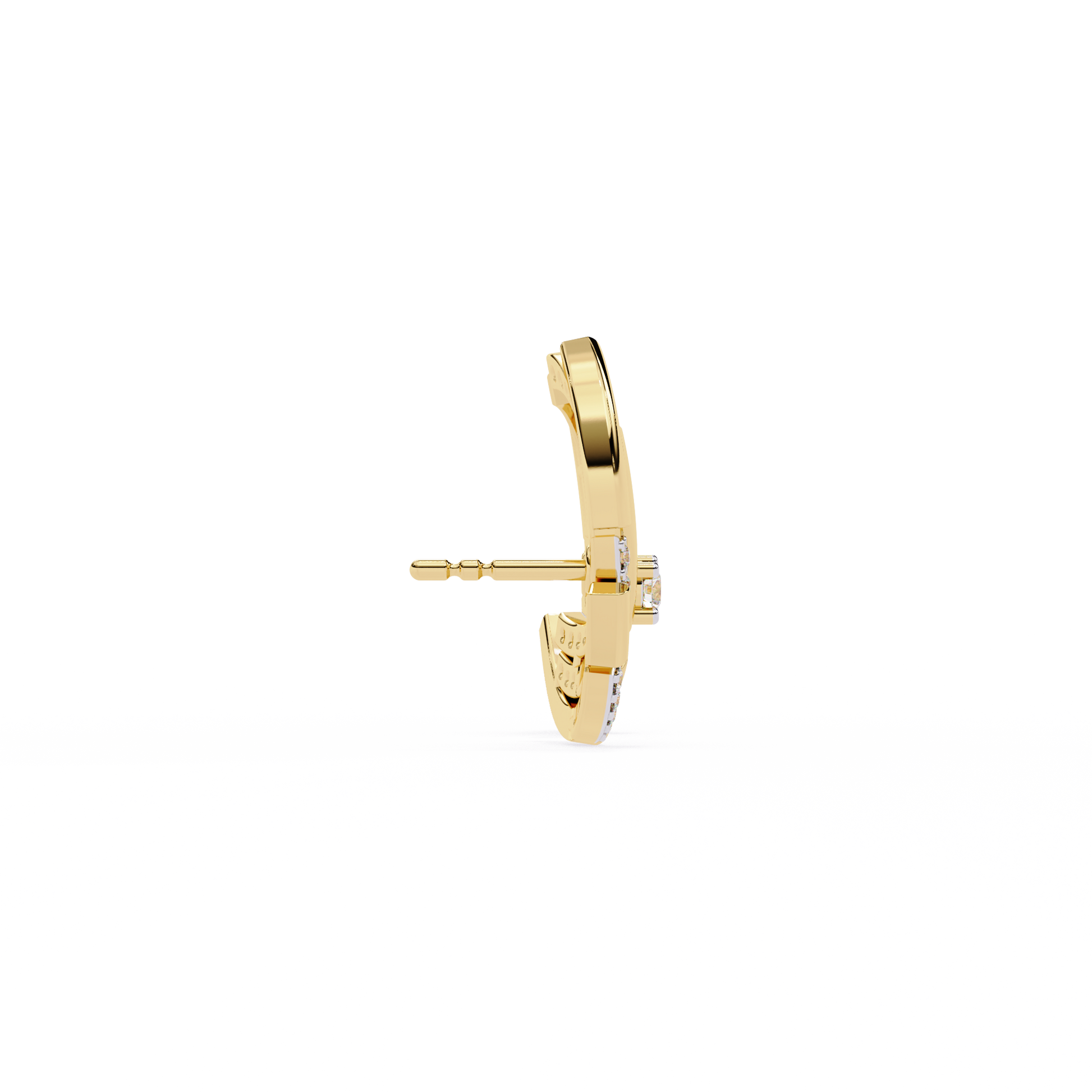 Celestial Arc Diamond Earrings Yellow Gold