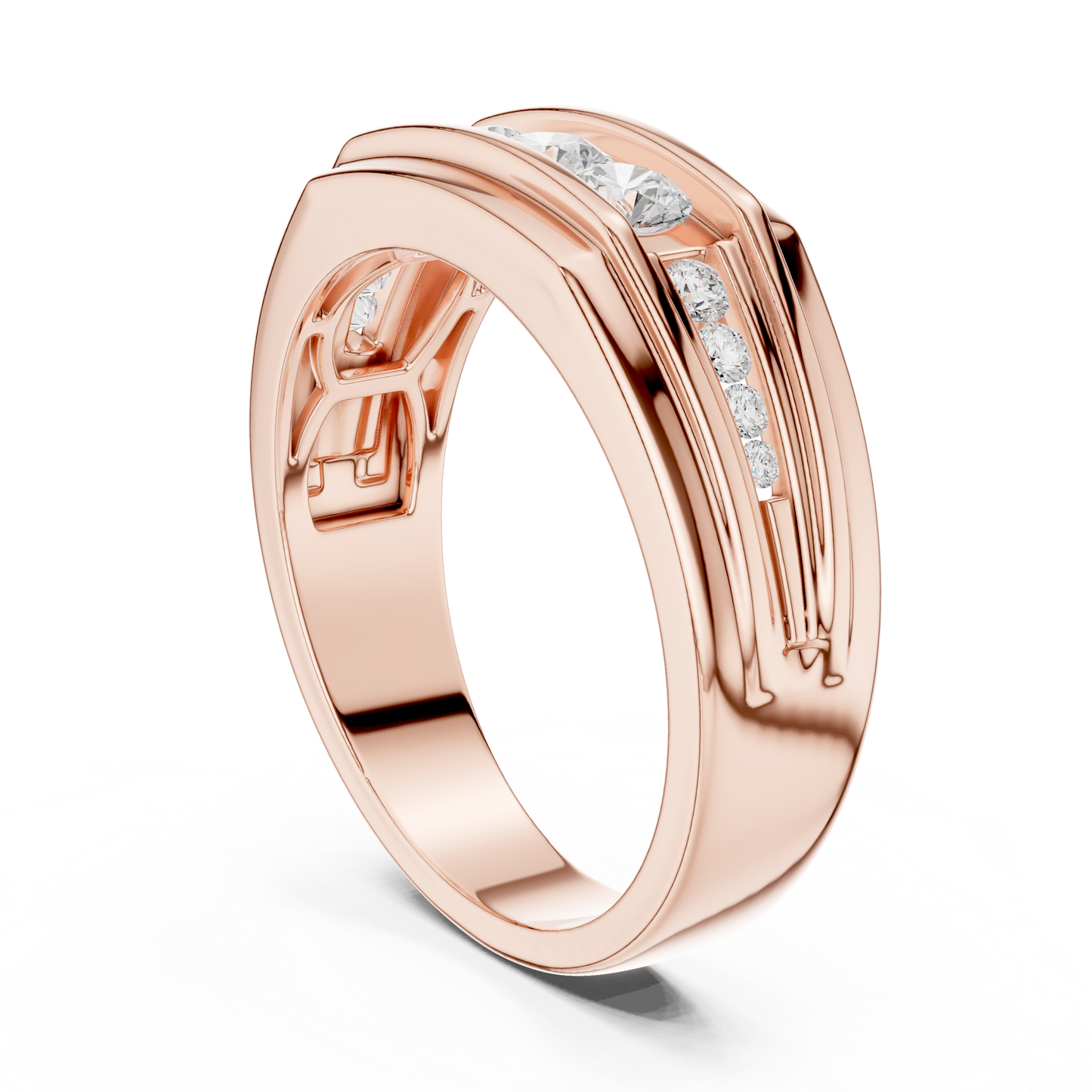 Regal Row Diamond Band Rose Gold 