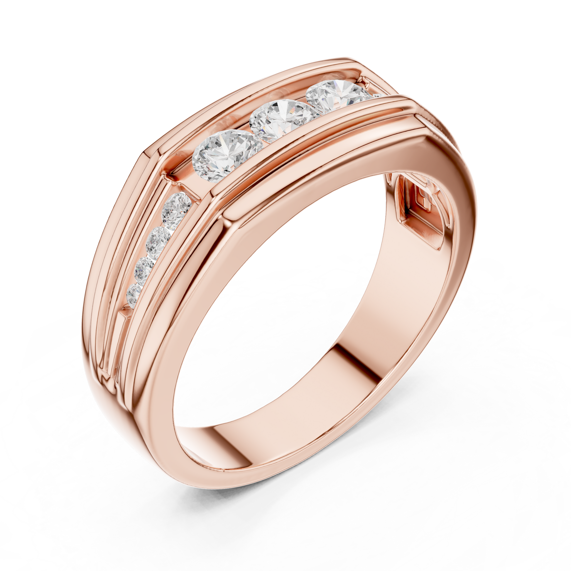 Regal Row Diamond Band Rose Gold 