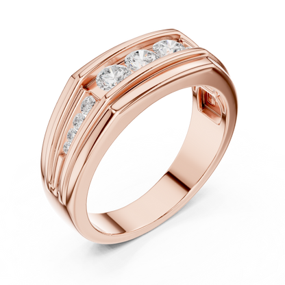 Regal Row Diamond Band Rose Gold 