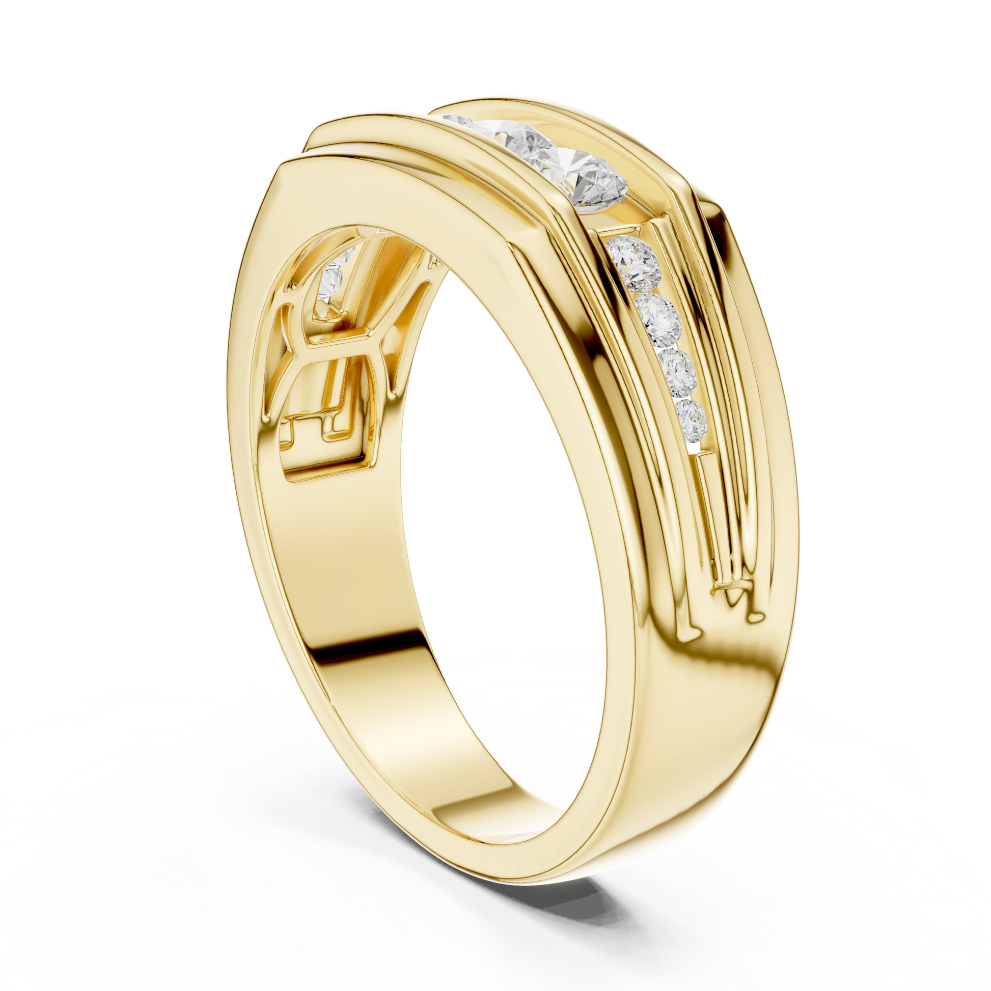Regal Row Diamond Band Yellow Gold 