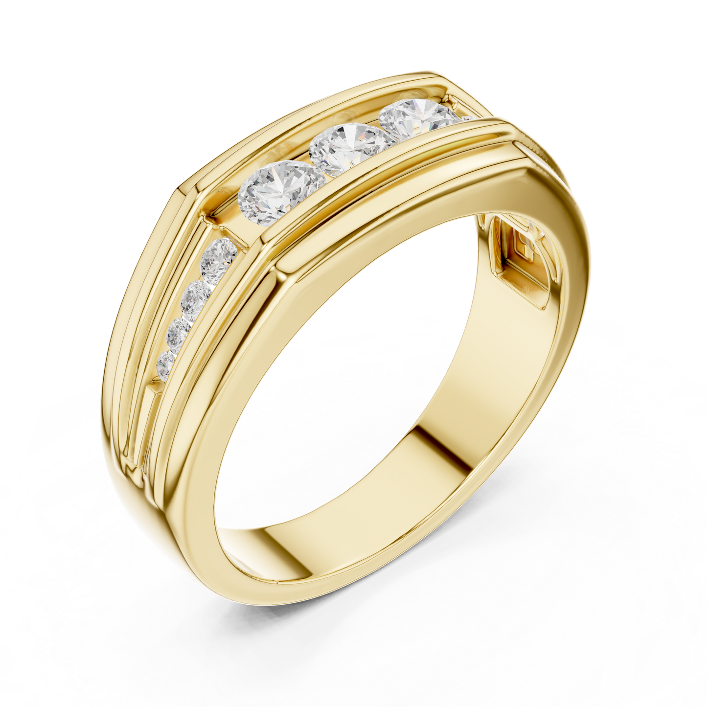 Regal Row Diamond Band Yellow Gold 