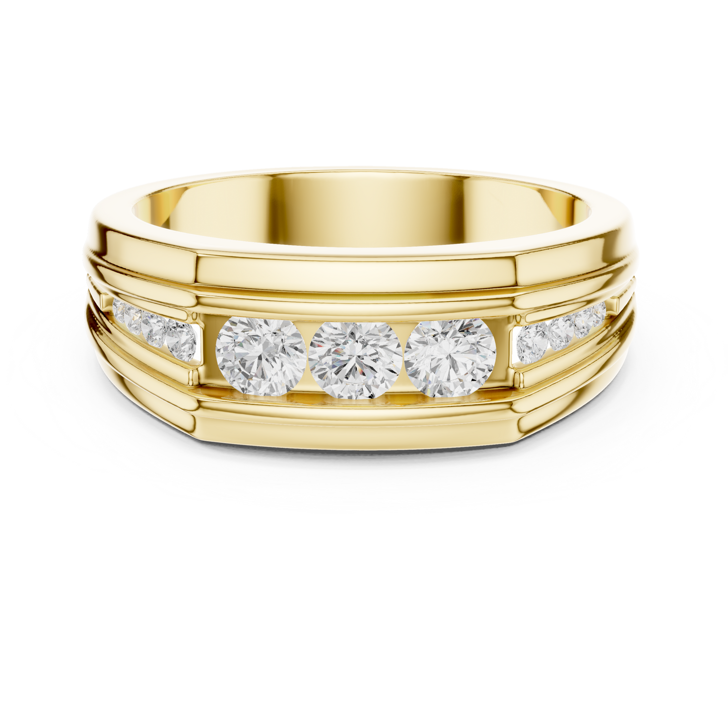 Regal Row Diamond Band Yellow Gold 